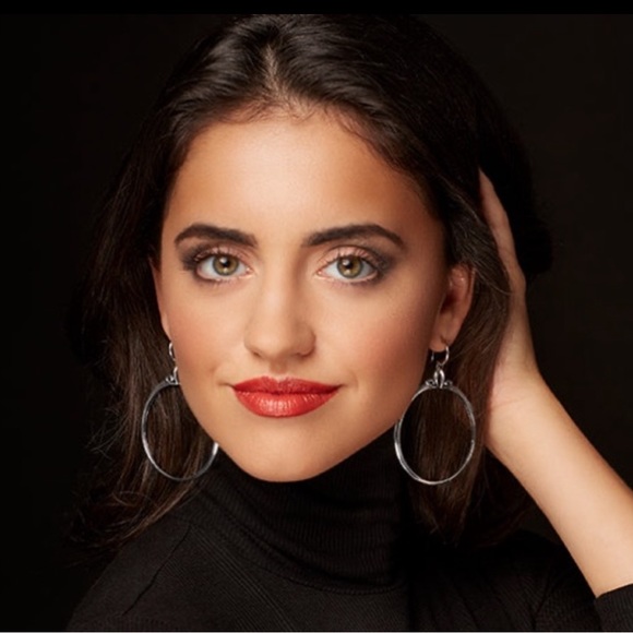 REALM | Portrait Hoop Earring 48mm - Sterling Silver | Statement Earrings - Picture 2 of 13